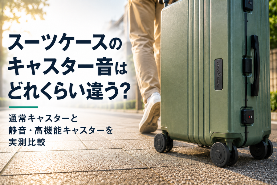 スーツケースのキャスター音はどれくらい違う？通常キャスターと静音・高機能キャスターを実測比較