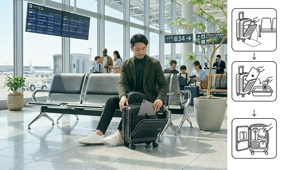 【2026年最新】機内持ち込みスーツケースは「フロントオープン」が正解！メリットとおすすめ厳選モデルをプロが解説