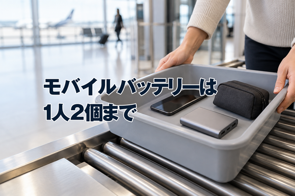 【2026年4月24日改定】モバイルバッテリーの飛行機持ち込み新ルール｜何個まで・何Whまで・機内充電はNG