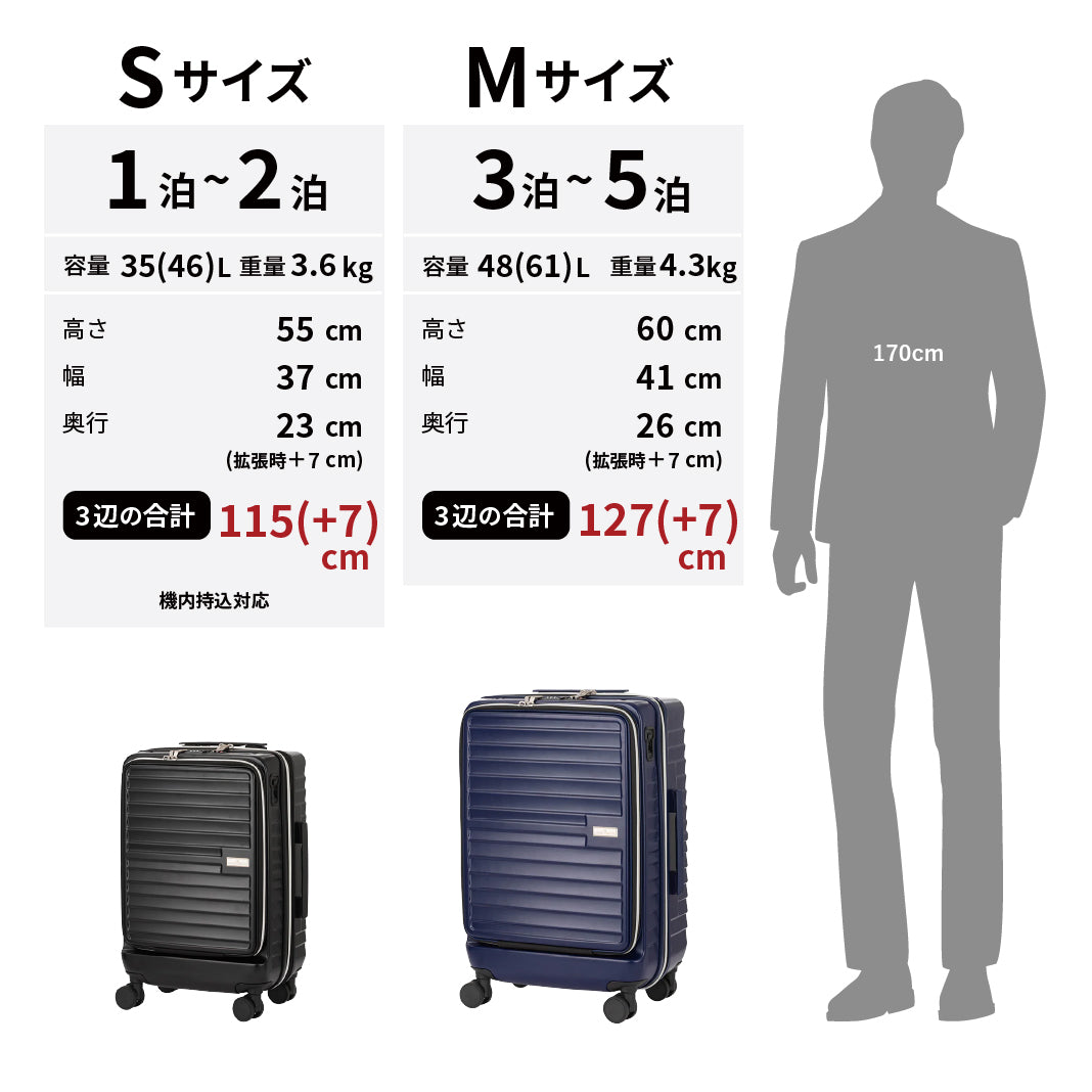 3～5泊向きスーツケース レジェンドウォーカー 5208-54 Malibu マリブ M-サイズ ハードケース