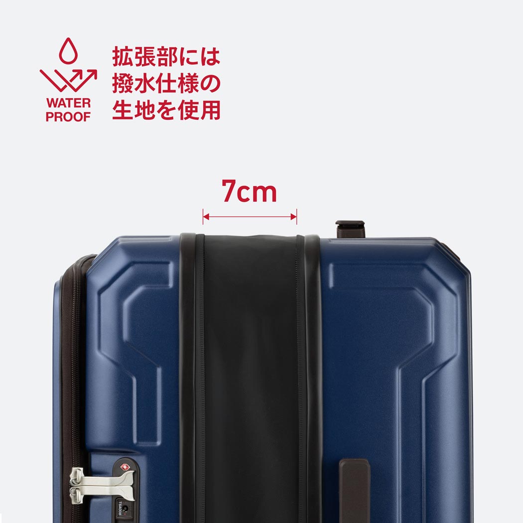 2泊～3泊 37L～48L 拡張機能付きフロントオープン スーツケース S