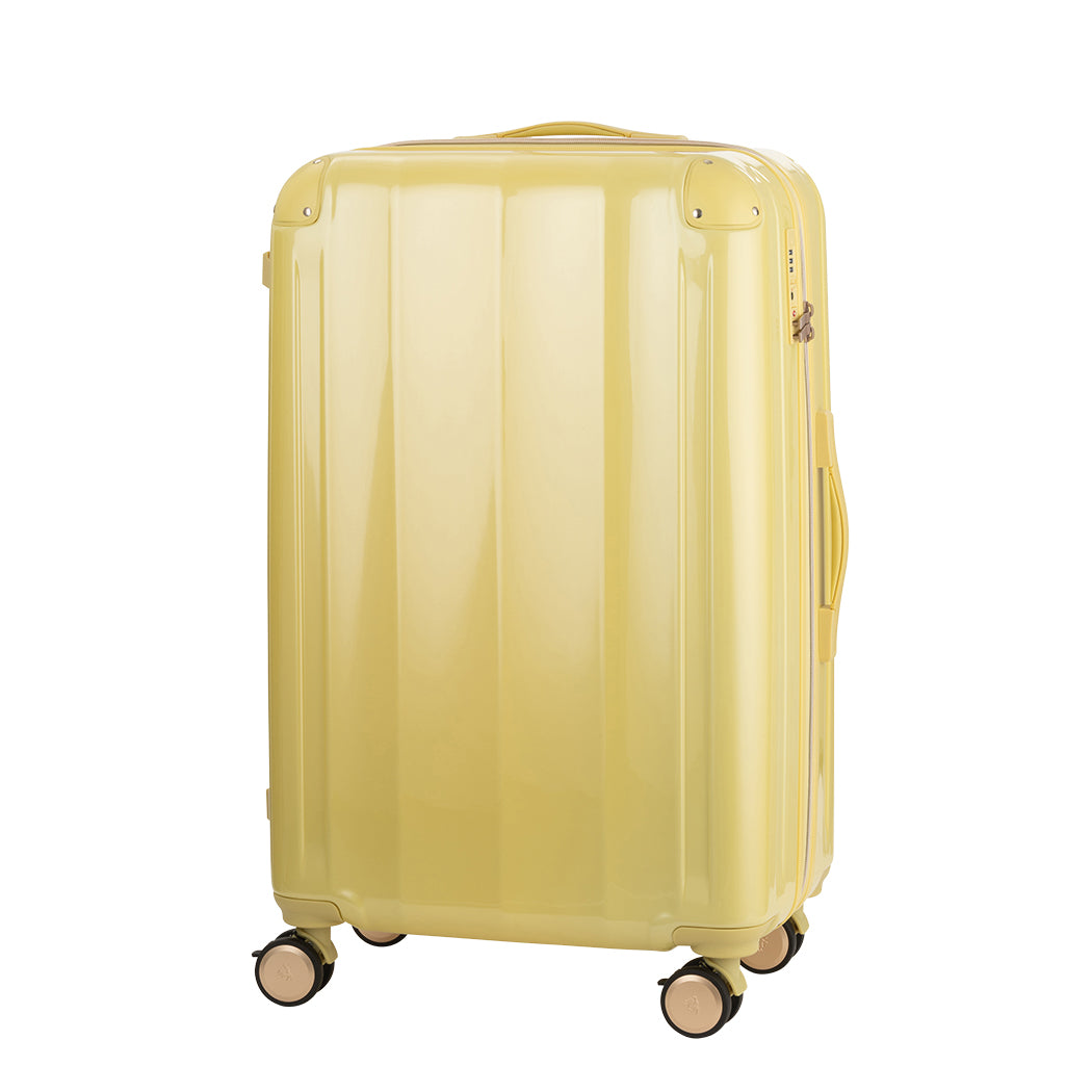 イエロー ハードケース スーツケース キャリーケース Lサイズ 82L 鍵付 ◇ 長期旅行に最適 大型スーツケース レジェンドウォーカー 5122-67 L