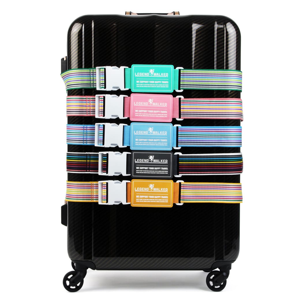 ピンク　メーカー公式ショップ　スーツケース　ベルト　カラフル